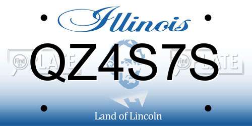 QZ4S7S Illinois License Plate