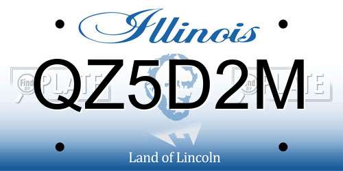 QZ5D2M Illinois License Plate