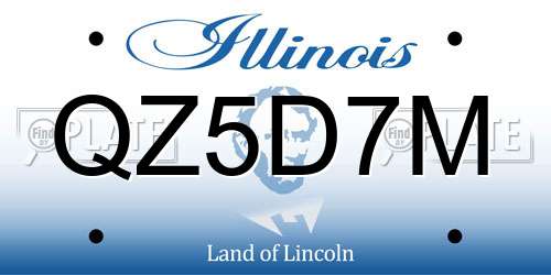 QZ5D7M Illinois License Plate