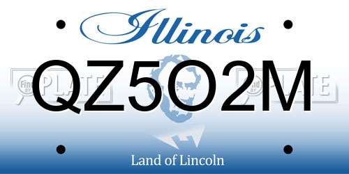 QZ5O2M Illinois License Plate
