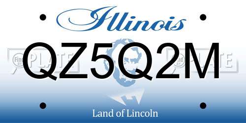 QZ5Q2M Illinois License Plate