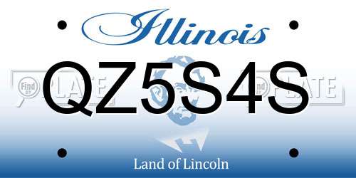 QZ5S4S Illinois License Plate