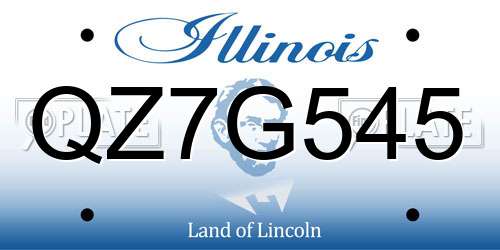 QZ7G545 Illinois License Plate