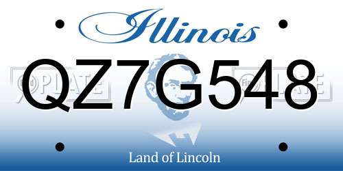 QZ7G548 Illinois License Plate