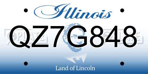 QZ7G848 Illinois License Plate