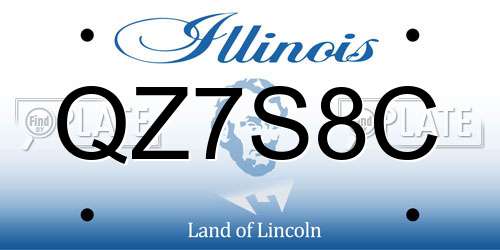 QZ7S8C Illinois License Plate