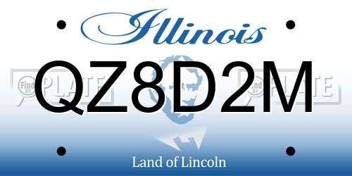 QZ8D2M Illinois License Plate