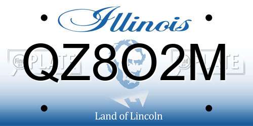 QZ8O2M Illinois License Plate