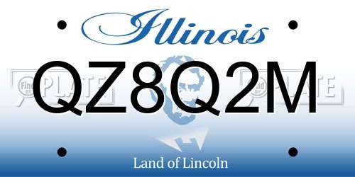 QZ8Q2M Illinois License Plate