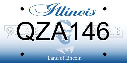 QZA146 Illinois License Plate