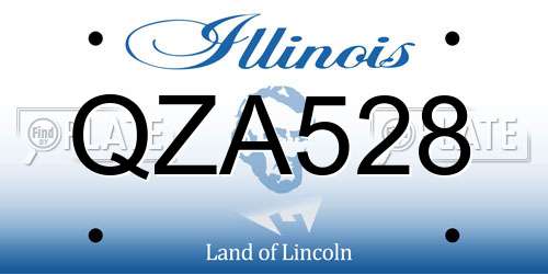 QZA528 Illinois License Plate