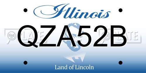 QZA52B Illinois License Plate