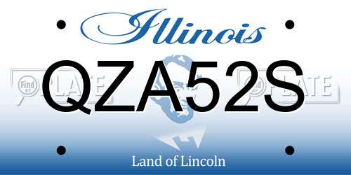 QZA52S Illinois License Plate