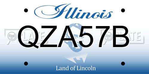 QZA57B Illinois License Plate