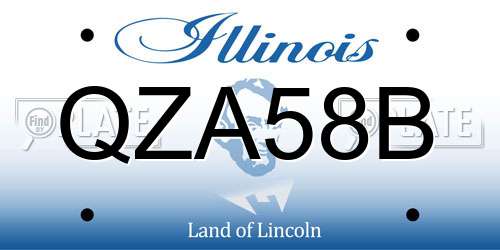 QZA58B Illinois License Plate