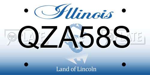 QZA58S Illinois License Plate