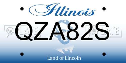 QZA82S Illinois License Plate