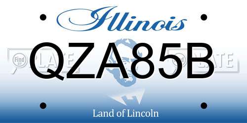 QZA85B Illinois License Plate