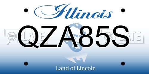 QZA85S Illinois License Plate