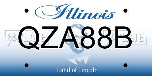 QZA88B Illinois License Plate