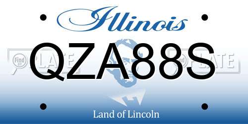 QZA88S Illinois License Plate