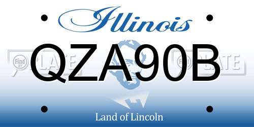 QZA90B Illinois License Plate