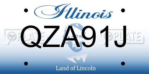 QZA91J Illinois License Plate