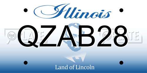 QZAB28 Illinois License Plate