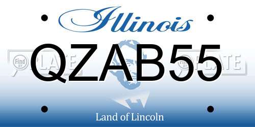 QZAB55 Illinois License Plate