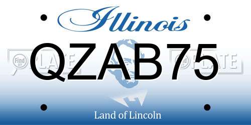 QZAB75 Illinois License Plate