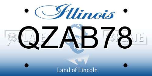 QZAB78 Illinois License Plate