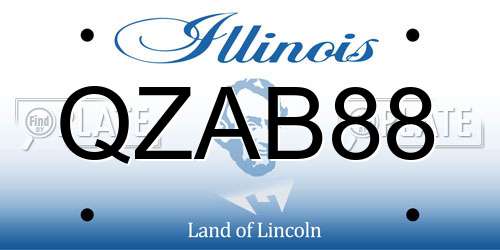 QZAB88 Illinois License Plate