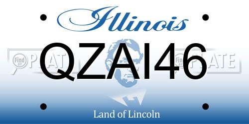 QZAI46 Illinois License Plate