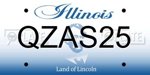 QZAS25 Illinois License Plate