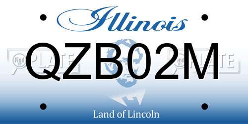 QZB02M Illinois License Plate