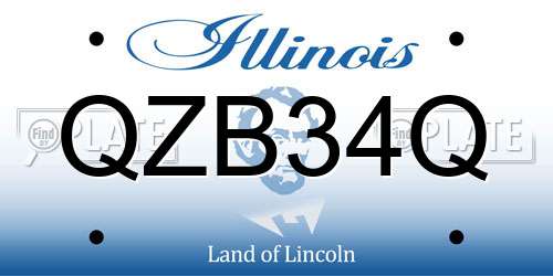QZB34Q Illinois License Plate
