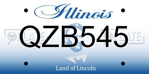 QZB545 Illinois License Plate
