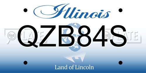 QZB84S Illinois License Plate