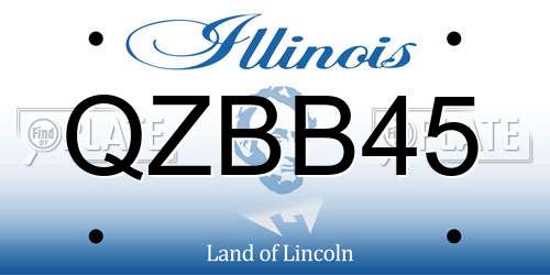 QZBB45 Illinois License Plate