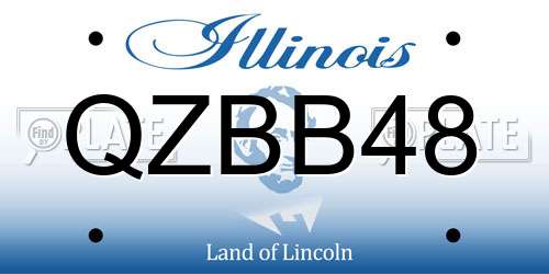 QZBB48 Illinois License Plate