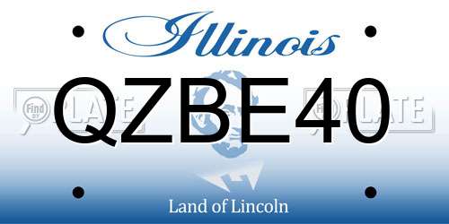 QZBE40 Illinois License Plate
