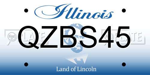QZBS45 Illinois License Plate