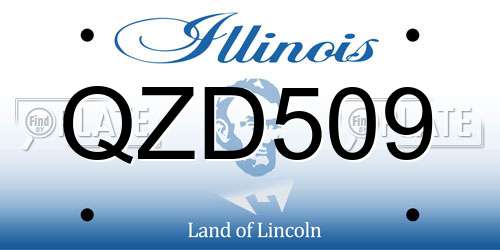 QZD509 Illinois License Plate