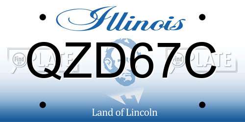 QZD67C Illinois License Plate