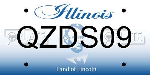 QZDS09 Illinois License Plate