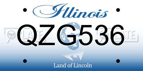 QZG536 Illinois License Plate