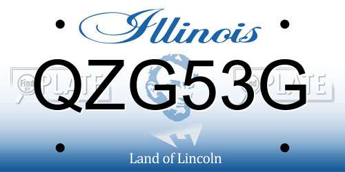 QZG53G Illinois License Plate