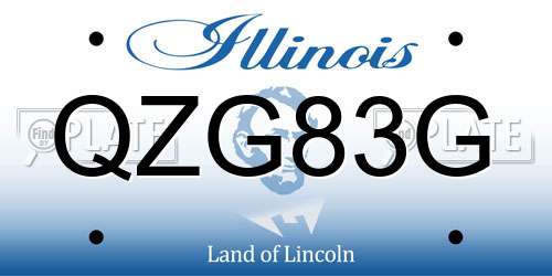 QZG83G Illinois License Plate