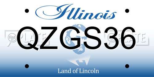 QZGS36 Illinois License Plate