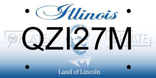 QZI27M Illinois License Plate